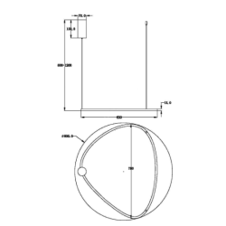Lampada a sospensione oro Glint DIAMETRO 80 CM Maytoni MOD072PL-L36BSK1
